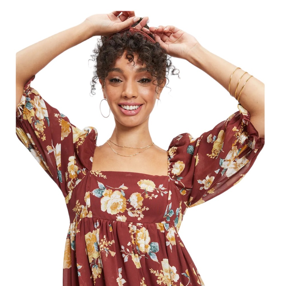 NWT VICI Chiffon Floral Maxi Dress - Picture 5 of 5
